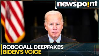 Fake Joe Biden robocall told voters to stay home for primary election  WION Newspoint [upl. by Nnylasor]