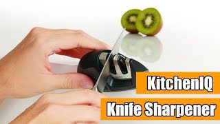 Review Product KitchenIQ 50009 Edge Grip 2 Stage Knife Sharpener [upl. by Henley746]