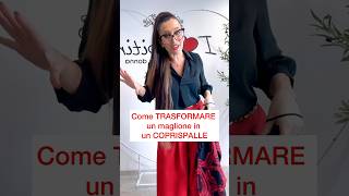 Come trasformare un maglione in un coprispalle 😜 fashion look style moda ootd tips [upl. by Longawa]