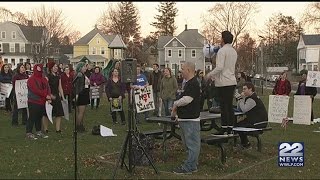 Peaceful antiTrump protest held in Holyoke [upl. by Nylloh955]