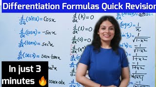 Differentiation Formulas With Trick  Limits and Derivatives Class 11  Derivatives Formulas  NCERT [upl. by Sylirama492]