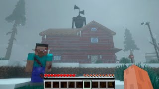 WHERE TO RUN FROM THE SIREN HEAD IN MINECRAFT [upl. by Airdnaed]