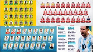 LISTAS OFICIALES de CONVOCADOS en CADA SELECCIÓN para la COPA AMÉRICA 2021 [upl. by Acirderf]