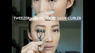 Tweezerman PROCURL LASH CURLER vs PROMASTER LASH CURLER DEMO [upl. by Alisha]