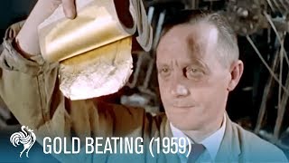 The Art of Gold Beating 1959  British Pathé [upl. by Gabbie878]