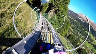 Longest Mountain Roller Coaster in Switzerland  GoPro HERO5 [upl. by Nosyrb]