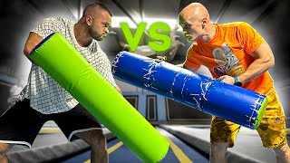 100 kg Bodybuilder vs 72 kg Dude Collide in Amusement Park [upl. by Ellan424]