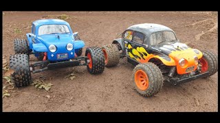 Tamiya Blitzer Beetle and DT02 with Blitzer shell [upl. by Ettenowtna]