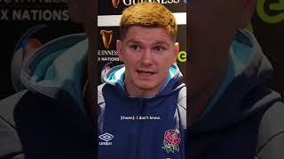 Owen Farrell shuts down Eddie Jones question 😳 [upl. by Gnen922]