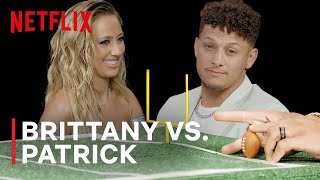 Patrick Mahomes vs Brittany Mahomes  ﻿Flick Football  Quarterback  ﻿Netflix [upl. by Eardnoed]