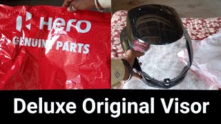 Hero HF Deluxe Original Visor Unboxing Price Quality Details All Full Video nishuchhotabhai123n [upl. by Aihsitan]