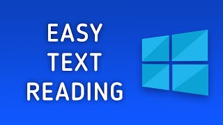 How to Make Text Easier to Read in Windows 10 [upl. by Irama613]