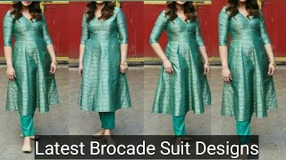 Latest Brocade Suit DesignsBrocade Dress DesignsBrocade Frock Suit  Fashion Jeet [upl. by Sidoeht702]