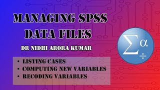 Step by step Guide to Managing SPSS Data Files in Hindi [upl. by Blancha]