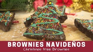 Postres Para Navidad Brownies De Navidad [upl. by Angadreme14]