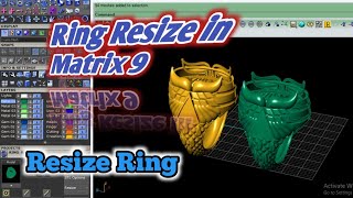 how to ring resize in matrix 9  resize ring  gemvision 9  matrix 9 cad tutorial  jewelry course [upl. by Haimirej]