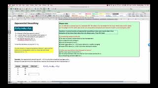 Lecture 33 Exponential Smoothing [upl. by Iasi]