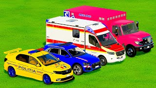 TRANSPORTING PIXAR CARS amp FRUITS WITH COLORED amp JOHN DEERE vs CLAAS vs TRACTORS BeamNGdrive [upl. by Ellatnahc]