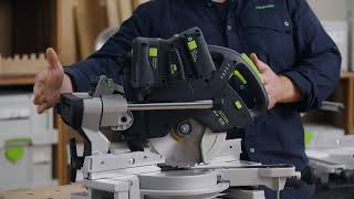 Festool KSC 60 cordless mitre saw Introduction [upl. by Salim398]