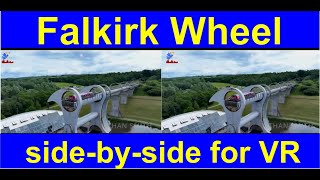 Falkirk Wheel Forth amp Clyde Scotland in iXYt 3D sidebyside video for VR [upl. by Akirdnuhs]