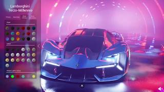 Lamborghini Terzo Millennio UE4 Configurator with RayTracing [upl. by Nomihs]