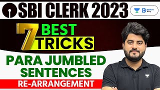 SBI Clerk 2023  7 Best Tricks Parajumble  English  Vishal [upl. by Annhoj]