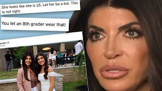 Teresa Giudice blasted for daughter’s 8th grade graduation dress ‘Not age appropriate’ [upl. by Nahtanoj]