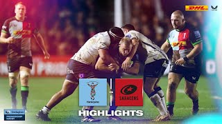 Premiership Rugby Highlights Saracens take the win in the London Derby [upl. by Nosliw]