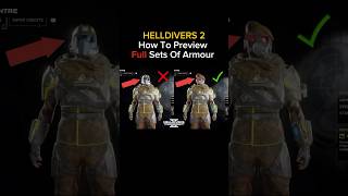 Helldivers 2 How To Preview Full Sets Of Armour In The Warbonds And Superstore [upl. by Nosemaj513]