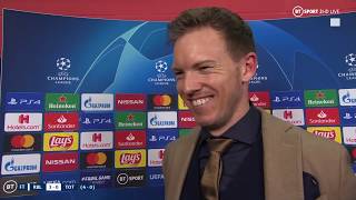 Julian Nagelsmann quotIts a great moment for the history of the clubquot  RB Leipzig 30 Spurs [upl. by Asyar]