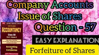 Company AccountsIssue of SharesQues57 OverSubscription amp Forfeiture of Shares Dk Goel Solutions [upl. by Nomelc]