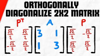 Orthogonally Diagonalizing a 2x2 Matrix  Linear Algebra Exercises [upl. by Aicemat]