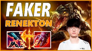 ⚡FAKER RENEKTON MID GAMEPLAY⚡SEASON 12 LEAGUE OF LEGENDS [upl. by Atteuqihc]