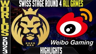 MAD vs WBG Highlights ALL GAMES  S13 Worlds 2023 Swiss Stage Day 6 Round 4 MAD Lion vs Weibo Gaming [upl. by Brianna]