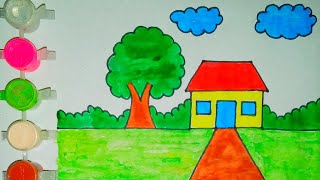 Koushole Drisso aka shikhun 🌳🏠 Learn to draw scenes with technique [upl. by Slin]