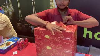 How to gift wrap a big box in simple way [upl. by Goldshlag]