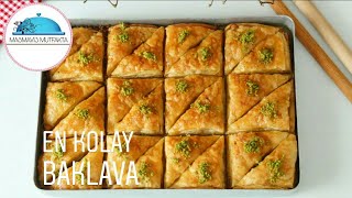 Artık tek tek Açmak Yok✔Çok Kolay Kat kat Çıtır EV BAKLAVASI Baklava Tarifi Masmavi3Mutfakta [upl. by Joette]