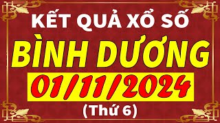 Xổ số Bình Dương ngày 1 tháng 11  XSBD  KQXSBD  SXBD  Xổ số kiến thiết Bình Dương hôm nay [upl. by Matthias]