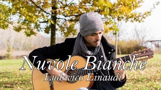 Nuvole Bianche  Ludovico Einaudi  Fingerstyle guitar cover  TAB [upl. by Auburta]