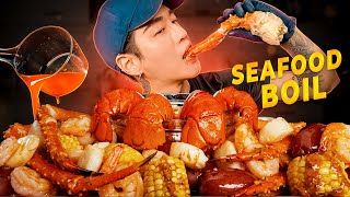 ASMR SEAFOOD BOIL MUKBANG 먹방  COOKING amp EATING SOUNDS  Zach Choi ASMR [upl. by Royce]