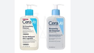 Cerave SA smoothening cleanser VS Cerave Renewing SA cleanser [upl. by Aria]