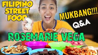 Filipino Street Food Mukbang  QampA  Rosemarie Vega [upl. by Utley]