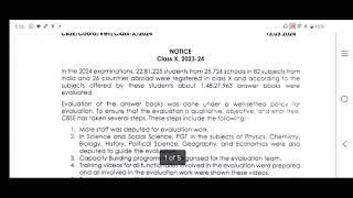 CBSE Verification and Re evaluation circular 2024 [upl. by Connel239]