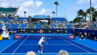 Thanasi Kokkinakis vs Brandon Holt Delray Beach Court Level View Highlights 4K 60fps [upl. by Fortunato]