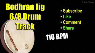 Bodhran Irish Celtic Jig Drum Track  110 BPM Drum Track Drum Tracks [upl. by Oyam]