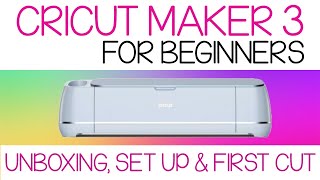 Cricut Maker 3 Unboxing Set up and Making your 1st Cut [upl. by Titos]