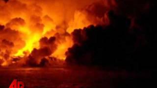 Raw Video Eruption in the Galapagos Islands [upl. by Suoirrad]