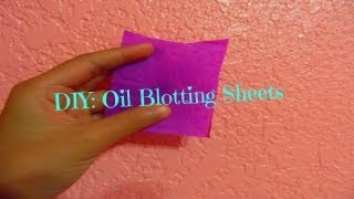 DIY OilBlotting Sheets for 1 [upl. by Nahallac]