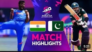 INDIA VS PAKISTAN T20 WORLD CUP MATCH HIGHLIGHTS 2024 [upl. by Koressa760]