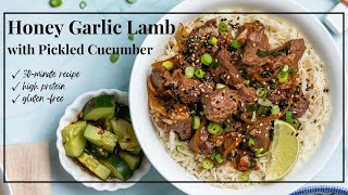 Honey Garlic Lamb with Pickled Cucumber glutenfree [upl. by Sirrah]